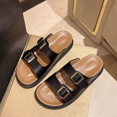 Buckle Plain Sandals (Black Size UK 40/41)