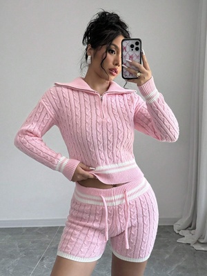 Gaya Knitted Set Pink